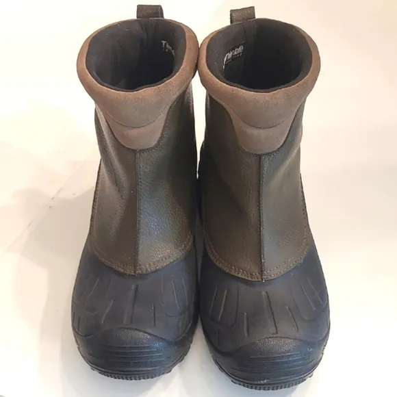 Columbia Bugaslip Slip On Rain Snow Boot Leather Waterproof Traction Insulation