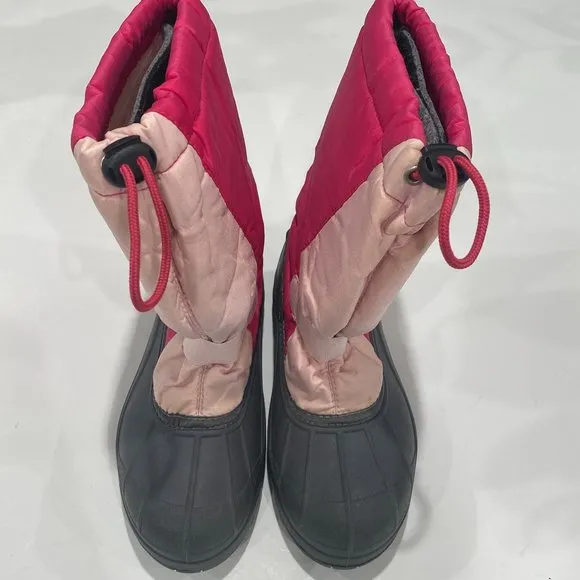 Columbia Powderbug Plus II waterproof big girl's size 5, pink snow boots