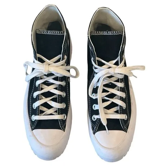 Converse CTAS Lugged 2.0 Hi Top Black White Platform Sneakers Shoes Boots