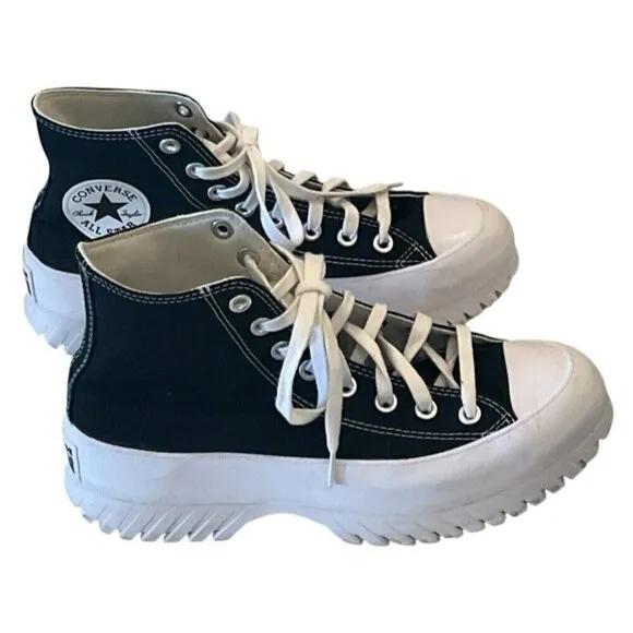 Converse CTAS Lugged 2.0 Hi Top Black White Platform Sneakers Shoes Boots