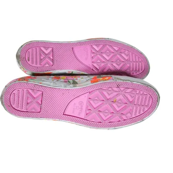 Converse PatBO Womens Sneakers 7 Floral Low Top Pink Sole Collab Limited Edition
