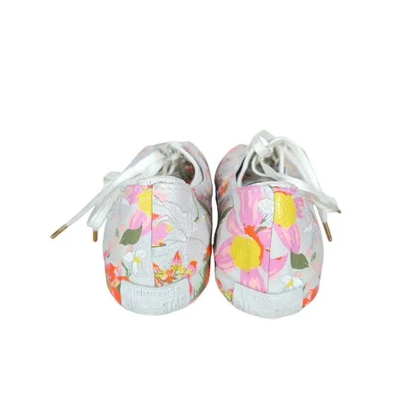 Converse PatBO Womens Sneakers 7 Floral Low Top Pink Sole Collab Limited Edition
