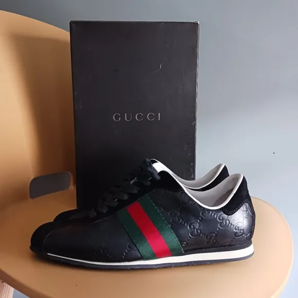 COPY - Gucci Icon GUCCISSIMA  Black Sneakers size 37  box