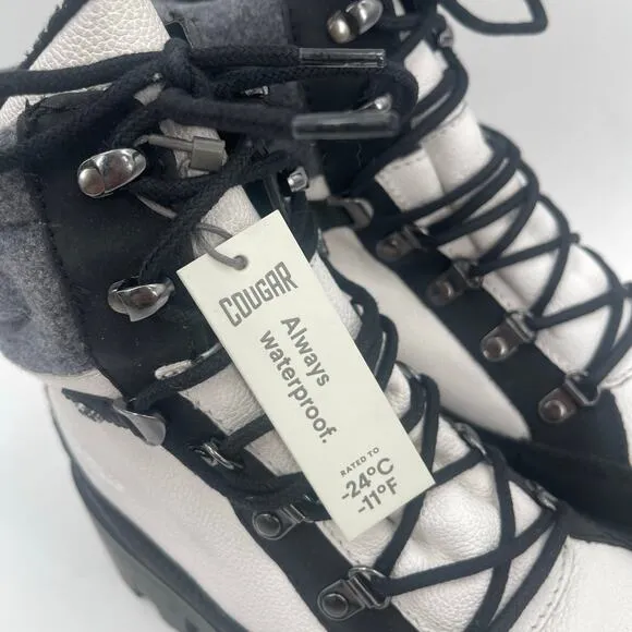 COUGAR Suma Boots Size 9 NEW Leather Waterproof PrimaLoft Snow Leather Lace Up