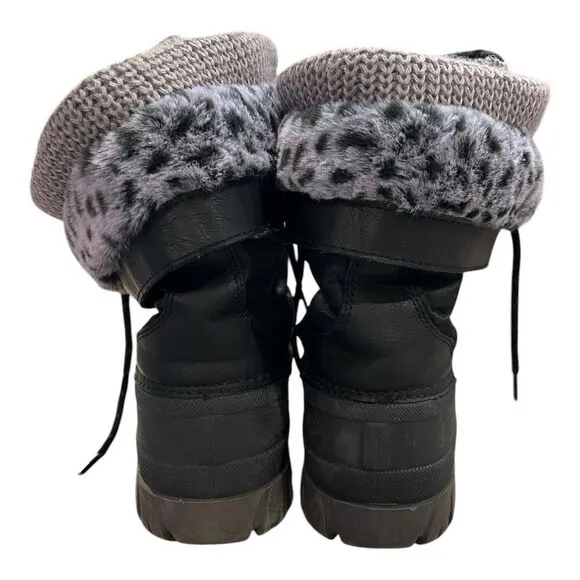 Cougar Women's Gray Lace-Up Duck Boots Size 8‎ Waterproof Winter