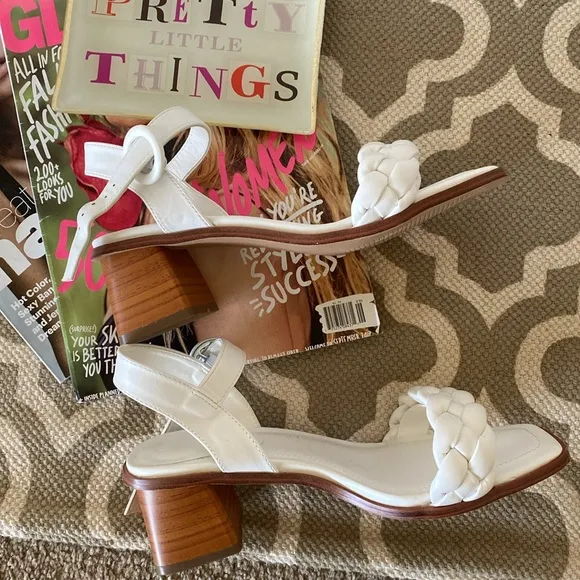 “Coutgo” white sandals; size 7; NWOT