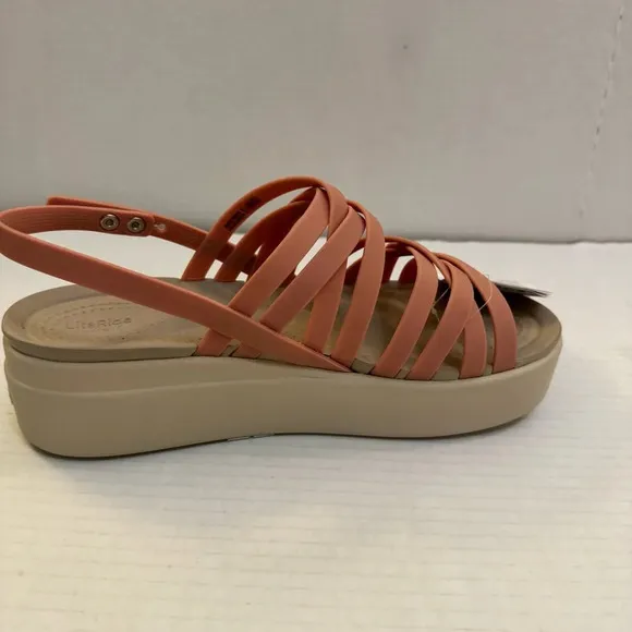 Crocs Brooklyn Strappy Lowwdg Lite Ride Sandals