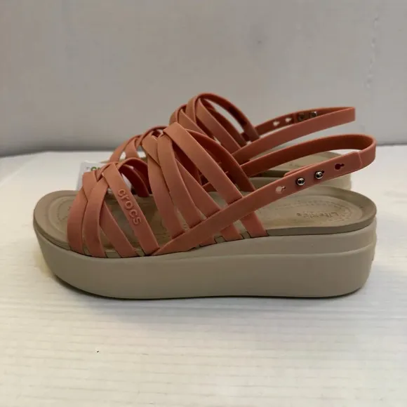 Crocs Brooklyn Strappy Lowwdg Lite Ride Sandals
