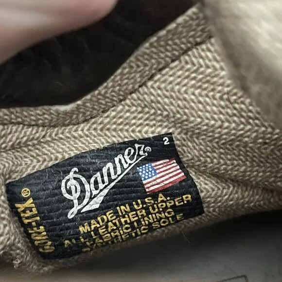 Danner 36200 Gore-Tex Hiking Trail Boots Brown Leather Women 9.5 M Made USA VTG