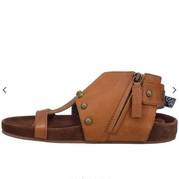 Dingo Boots Sagebrush Flatbed Women’s Brown Leather Sandals Size 11
