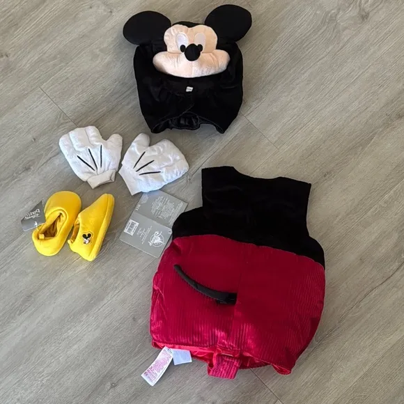 Disney Mickey Mouse Dress-Up Set in Black, Red, and Yellow