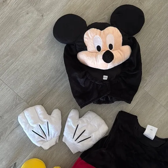 Disney Mickey Mouse Dress-Up Set in Black, Red, and Yellow