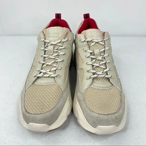 Dkny STEVEN Lace Up Sneaker Cow Leather/Mesh Shoes