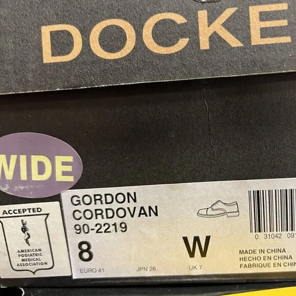 Dockers Men's Gordon Dark Brown Oxford Dress Shoes, Size 8Wide