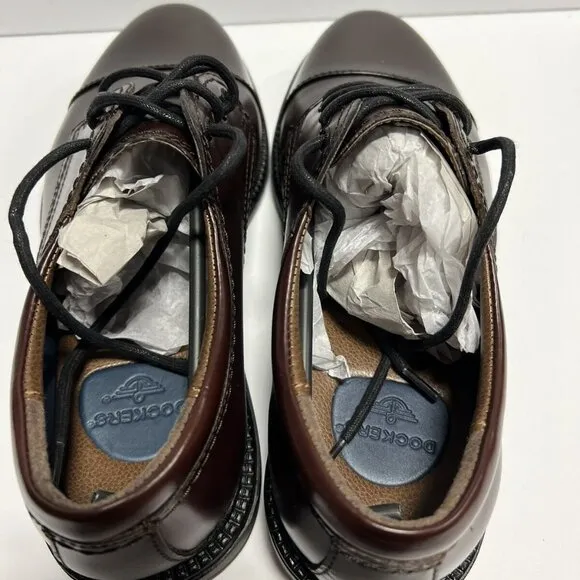 Dockers Men's Gordon Dark Brown Oxford Dress Shoes, Size 8Wide