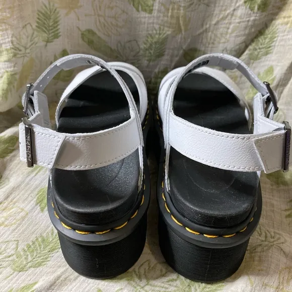 Dr. Martens Voss 2 Quad White Platform Sandals
