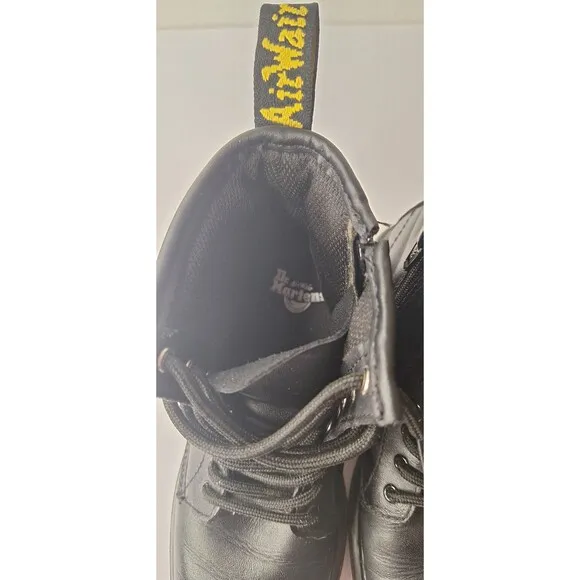 Dr. Martens Youth Boys 1460T Leather Lace Up Combat Boots-Size 2-Black  Camping