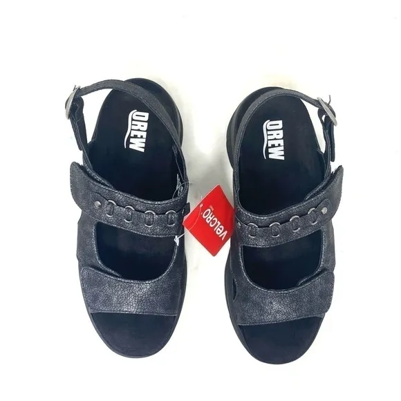 Drew Selina 17203-12 Black Comfort Sandals WIDE