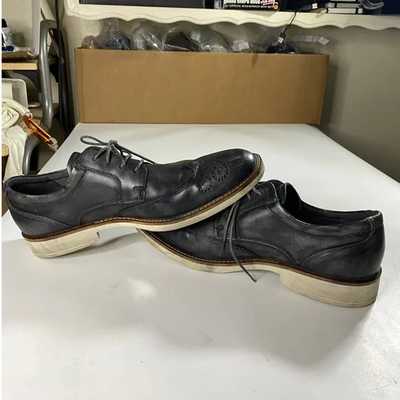 Ecco Biarritz Brogue Wingtip Dress Comfort Shoes Men's 43 (US 9-9.5)