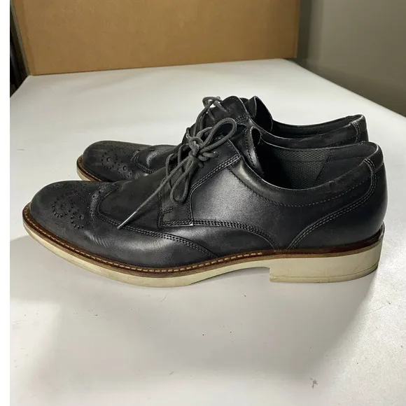 Ecco Biarritz Brogue Wingtip Dress Comfort Shoes Men's 43 (US 9-9.5)