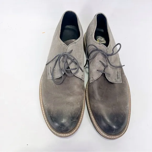 ECCO Kenton Burnished Suede/Leather Lace Up Brogue Oxford Dress Shoes