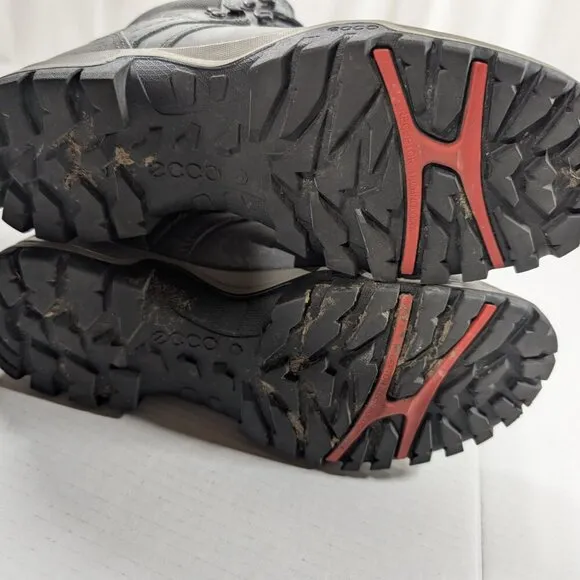 ECCO Leather Goretex Hiking Boots Women 40 9/9.5 Gray