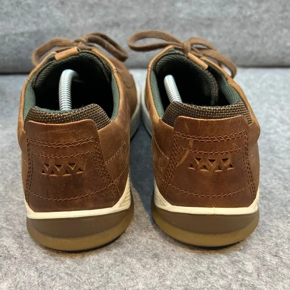 Ecco Men's Nubuck Leather Walking Shoes Brown Casual Sneakers Size 13