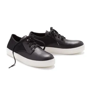 Eileen Fisher Koi Black Leather Mesh Casual Platform Padded Sneakers Comfy Shoes