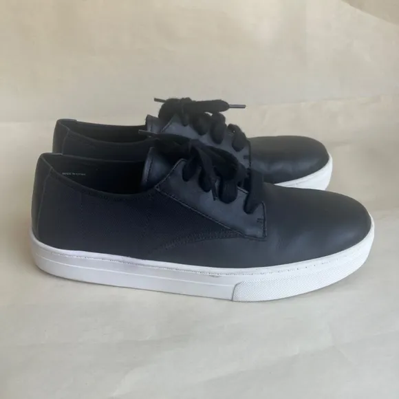 Eileen Fisher Koi Black Leather Mesh Casual Platform Padded Sneakers Comfy Shoes