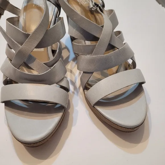 Eileen Fisher Light Blue Leather Sandals Size 9.5