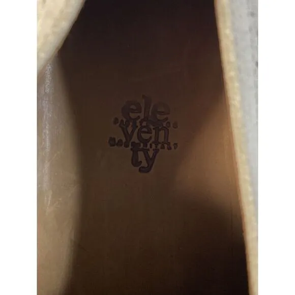 Eleventy Men's Lace Up‎ Suede Dress Shoes Cream Tan Size US 12 EU 46