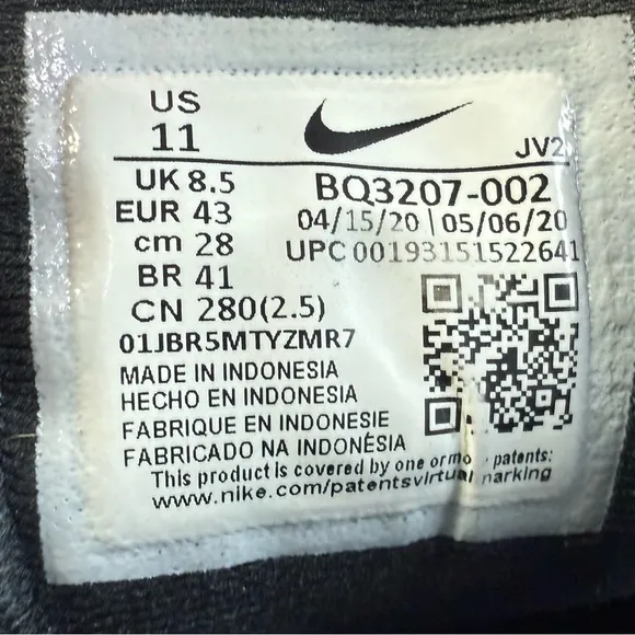 EUC Nike Men's Revolution 5 Running Shoes Sneakers, Black White, Sz 11