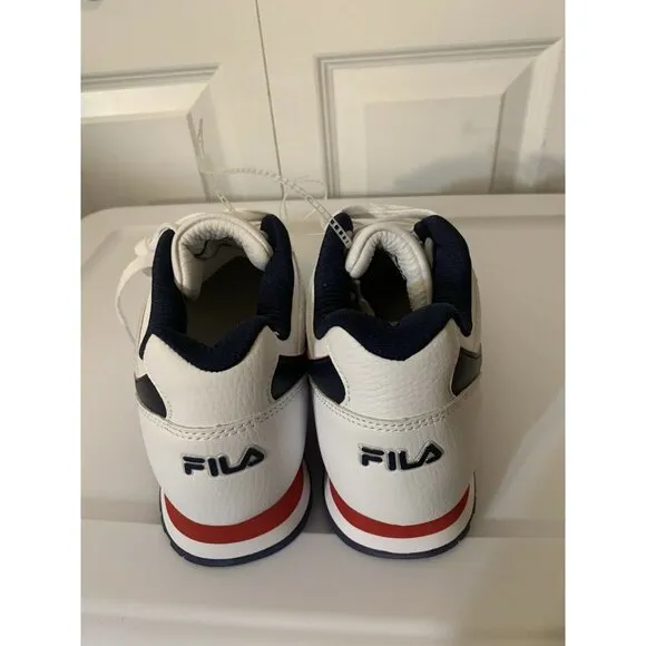 Fila Men's Sz 8 A-Low White Red White Blue‎ Sneakers Shoes