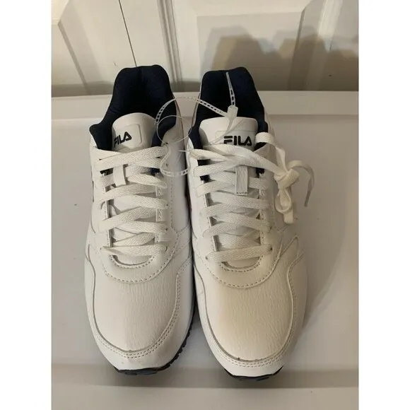 Fila Men's Sz 8 A-Low White Red White Blue‎ Sneakers Shoes