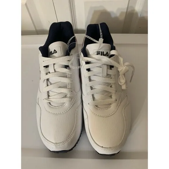 Fila Men's Sz 8 A-Low White Red White Blue‎ Sneakers Shoes