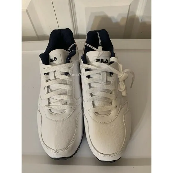 Fila Men's Sz 8 A-Low White Red White Blue‎ Sneakers Shoes