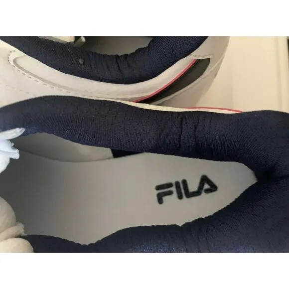 Fila Men's Sz 8 A-Low White Red White Blue‎ Sneakers Shoes