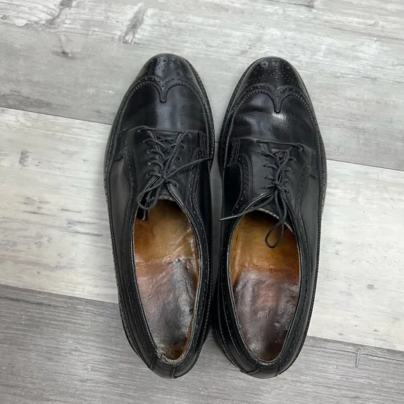 Florsheim Imperial 92604 Black Kenmoor Longwing Wingtips 10.5 C