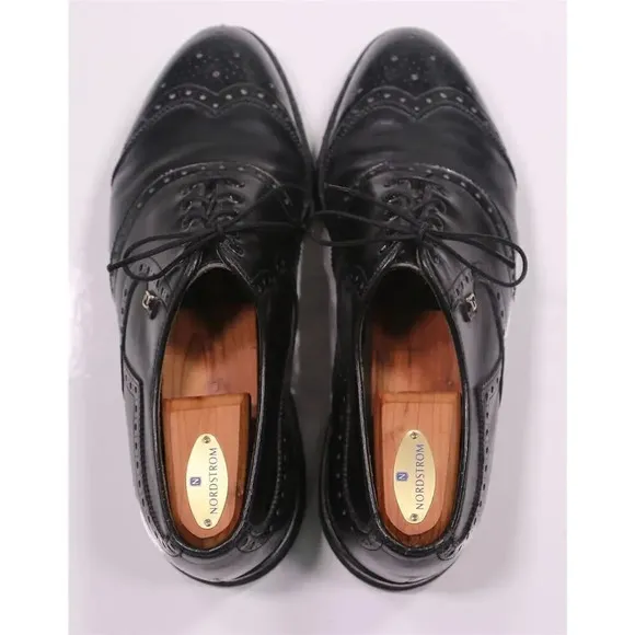 Footjoy Style 5518 Black Wingtip Leather Golf Dress Shoes Men's US 10 D