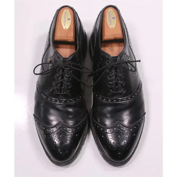 Footjoy Style 5518 Black Wingtip Leather Golf Dress Shoes Men's US 10 D