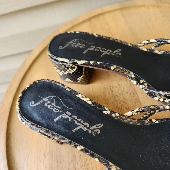 Free People Petra snake print sandals