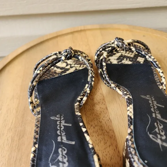 Free People Petra snake print sandals