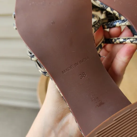 Free People Petra snake print sandals