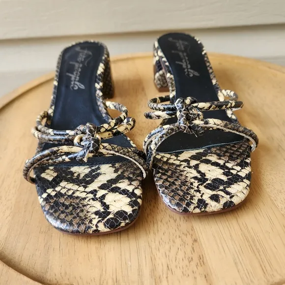 Free People Petra snake print sandals