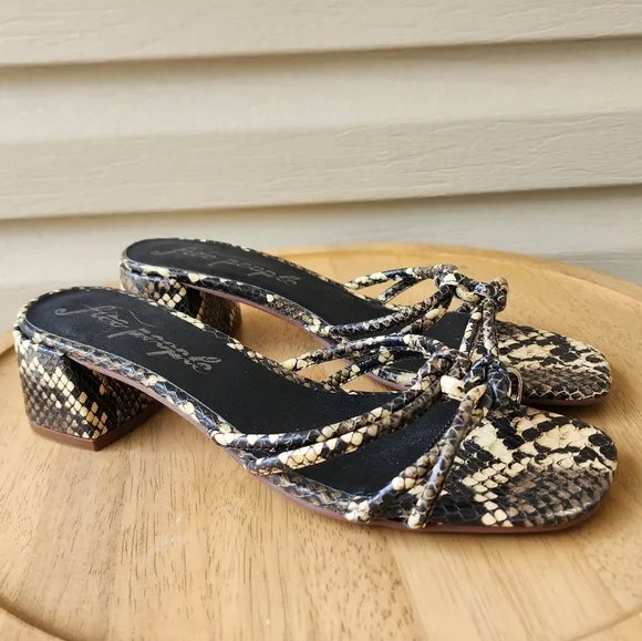Free People Petra snake print sandals