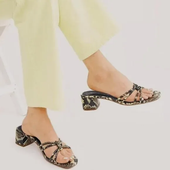 Free People Petra snake print sandals
