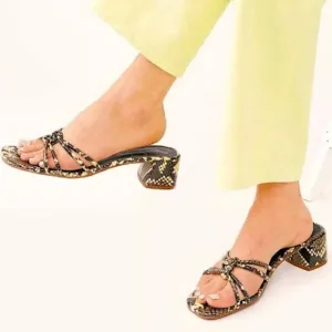 Free People Petra snake print sandals