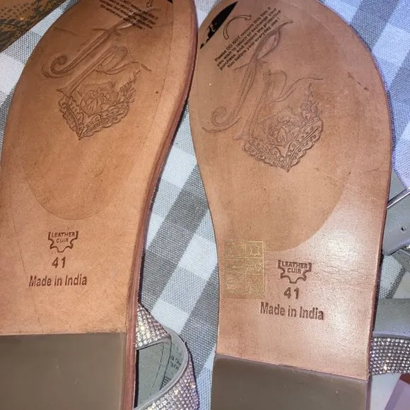 Free People Sunset Cruise Sandals Silver Rhinestone Sz 41 New In Box