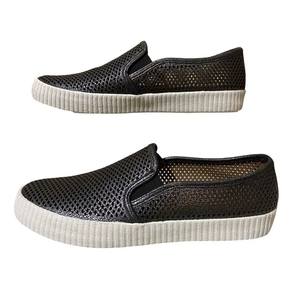 Frye Camille Metallic Perforated Slip On Casual Shoes — 3471118-PEW