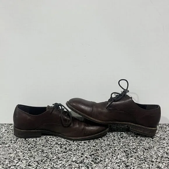 Frye Mens Lace Up Brown Oxford Dress Shoes Size 9.5